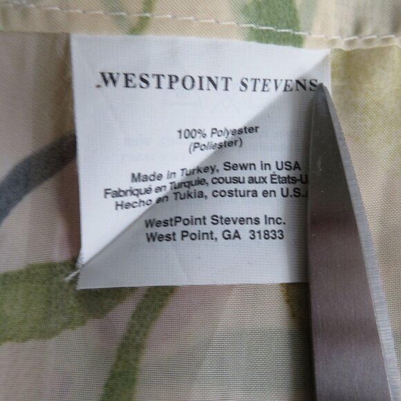 WestPoint Stevens Window Treatment Scarf Sheer Beige Blue Purple Floral 60"x144" - Picture 8 of 8